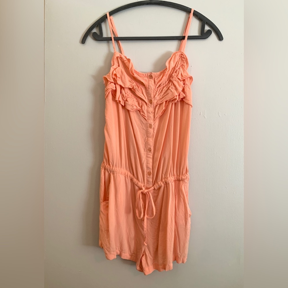 Coral Shorts Romper